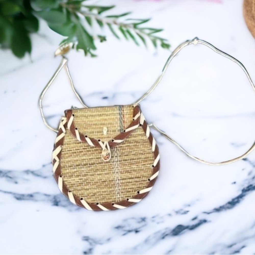 Boho Shoulder Crossbody Bag Rattan Woven